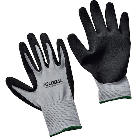 Global Industrial Coated Gloves, Nylon, Nitrile, Multi-Colored, M 708345M